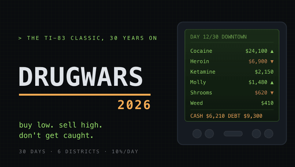 Drugwars 2026 artwork