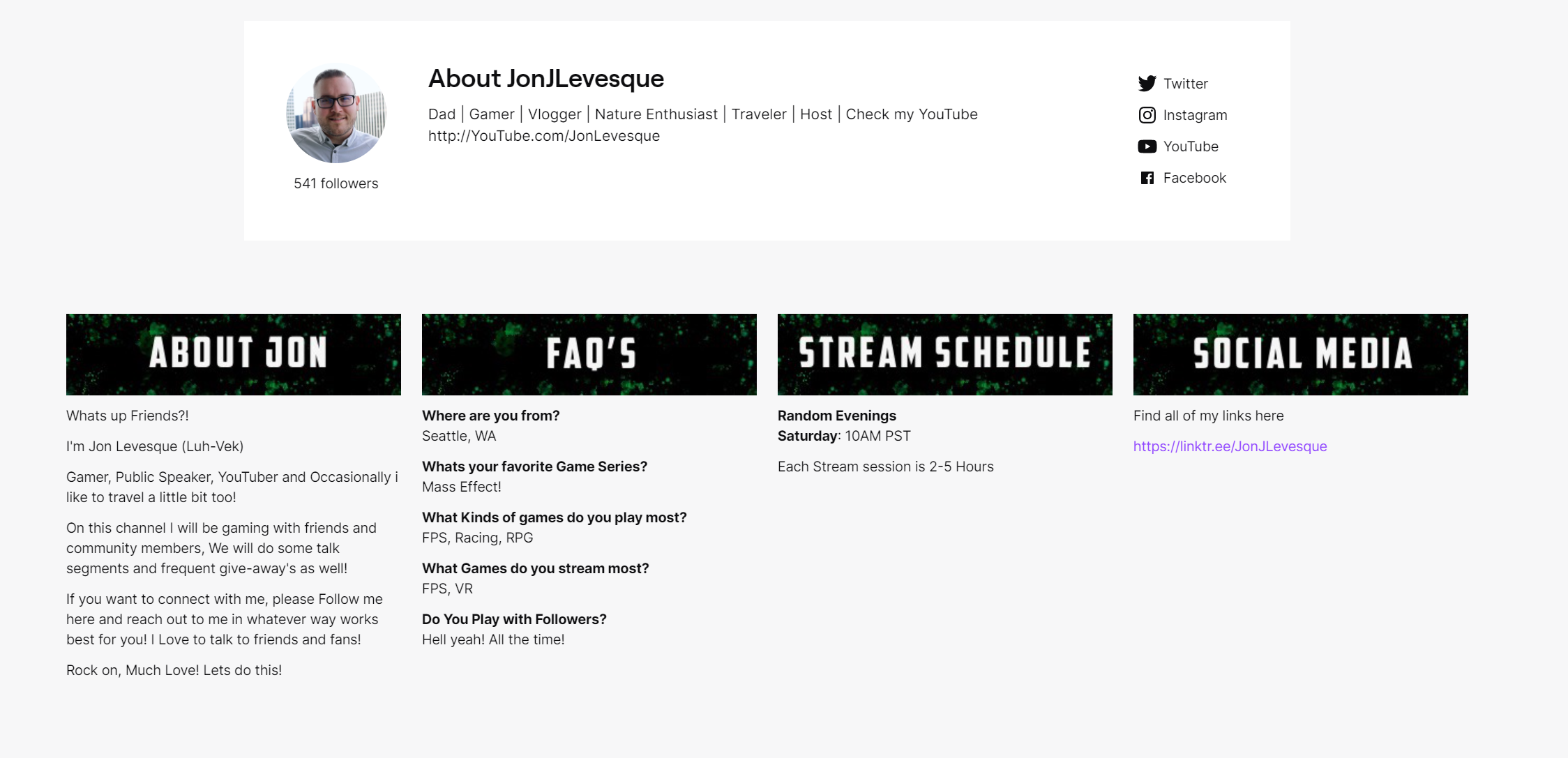 Check out my Twitch Channel!
